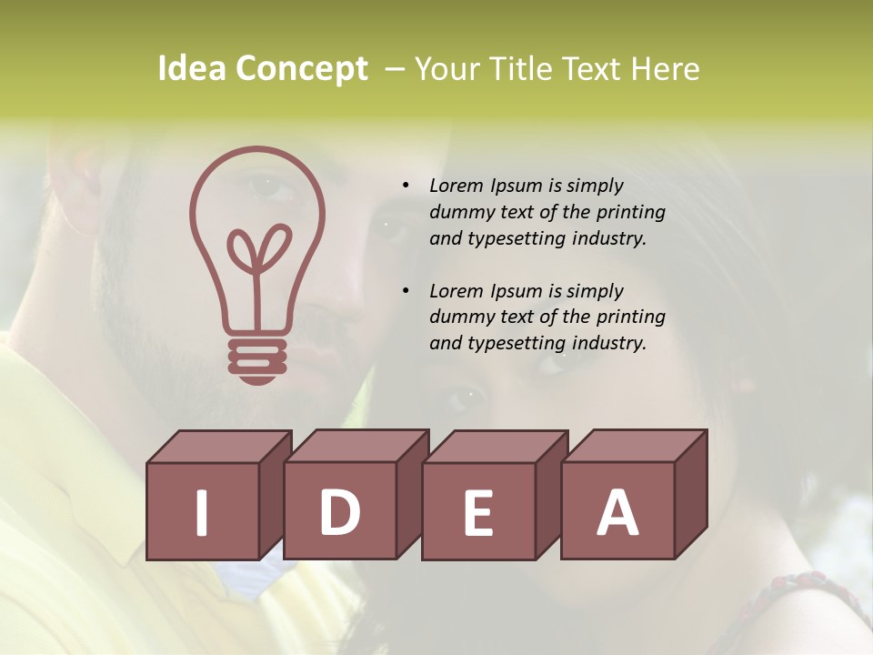 Beautiful Couple, Close Together Marriage, Counseling PowerPoint Template