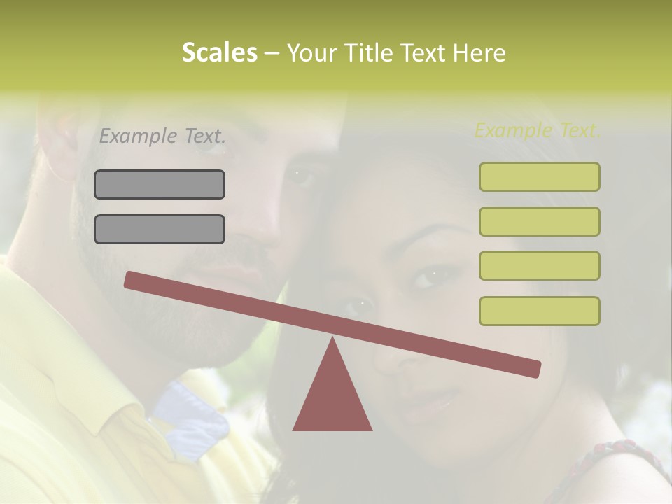 Beautiful Couple, Close Together Marriage, Counseling PowerPoint Template