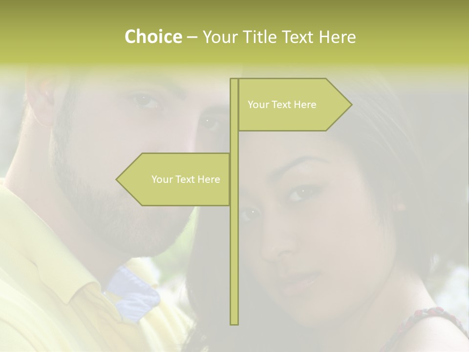 Beautiful Couple, Close Together Marriage, Counseling PowerPoint Template