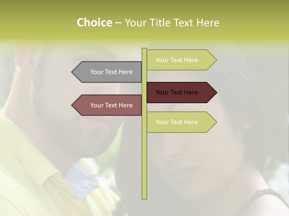 Beautiful Couple, Close Together Marriage, Counseling PowerPoint Template