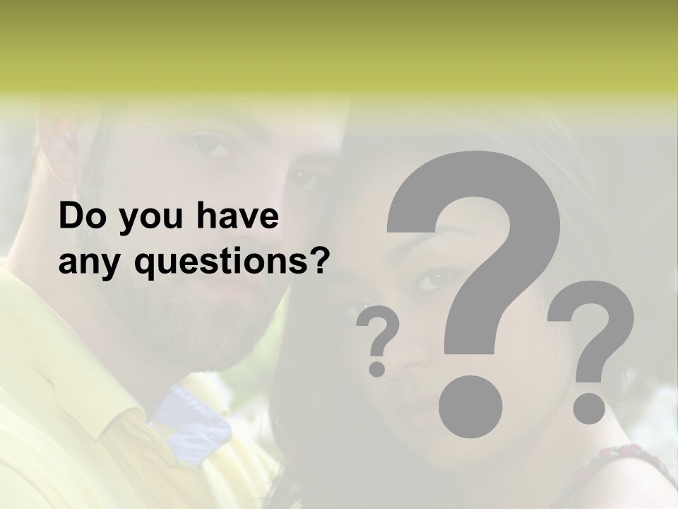 Beautiful Couple, Close Together Marriage, Counseling PowerPoint Template