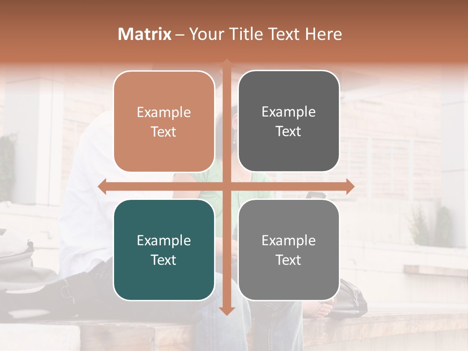 Attractive Students At College Studying Using A Laptop Computer PowerPoint Template