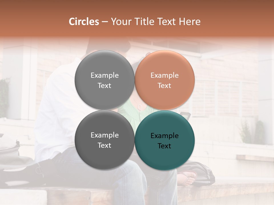 Attractive Students At College Studying Using A Laptop Computer PowerPoint Template