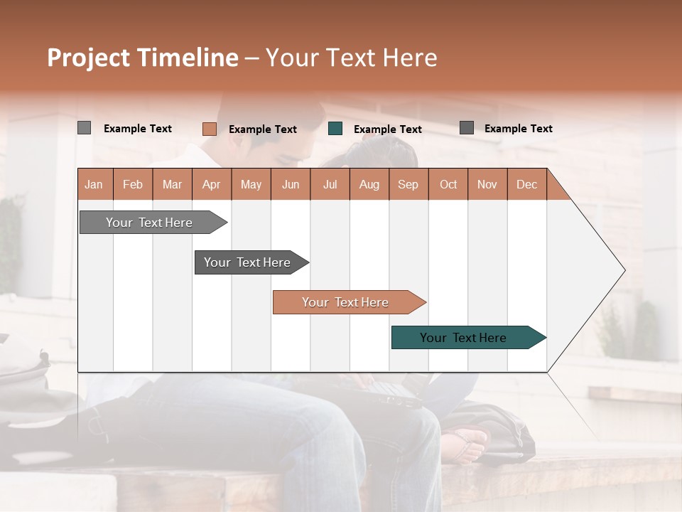 Attractive Students At College Studying Using A Laptop Computer PowerPoint Template
