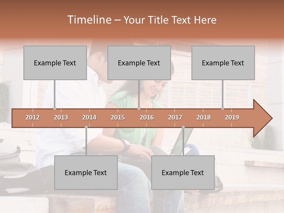 Attractive Students At College Studying Using A Laptop Computer PowerPoint Template