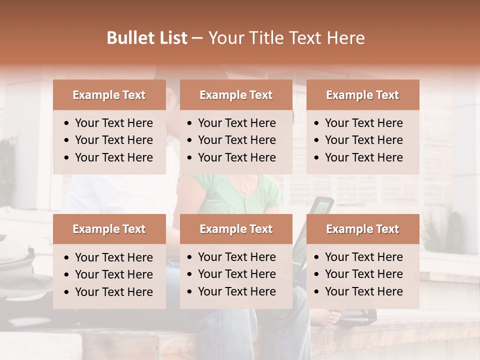 Attractive Students At College Studying Using A Laptop Computer PowerPoint Template
