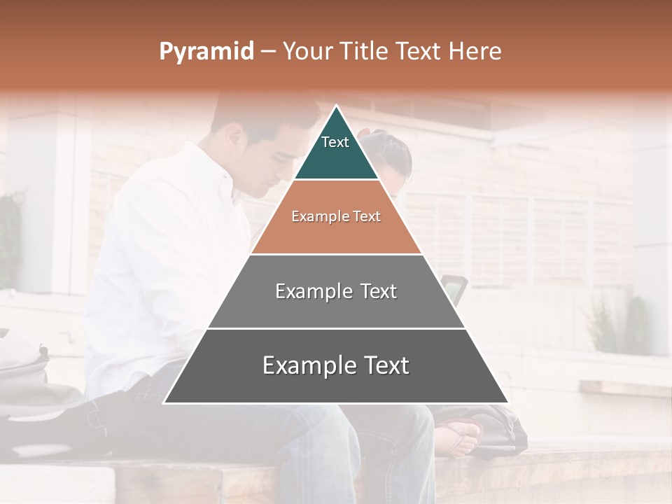 Attractive Students At College Studying Using A Laptop Computer PowerPoint Template