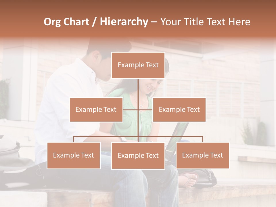 Attractive Students At College Studying Using A Laptop Computer PowerPoint Template