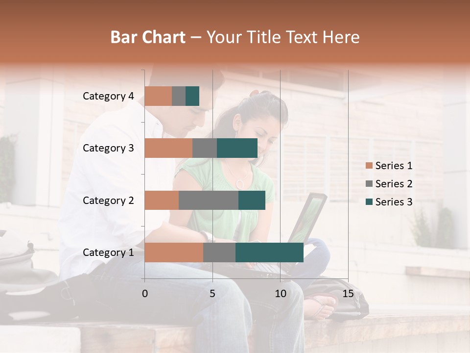 Attractive Students At College Studying Using A Laptop Computer PowerPoint Template