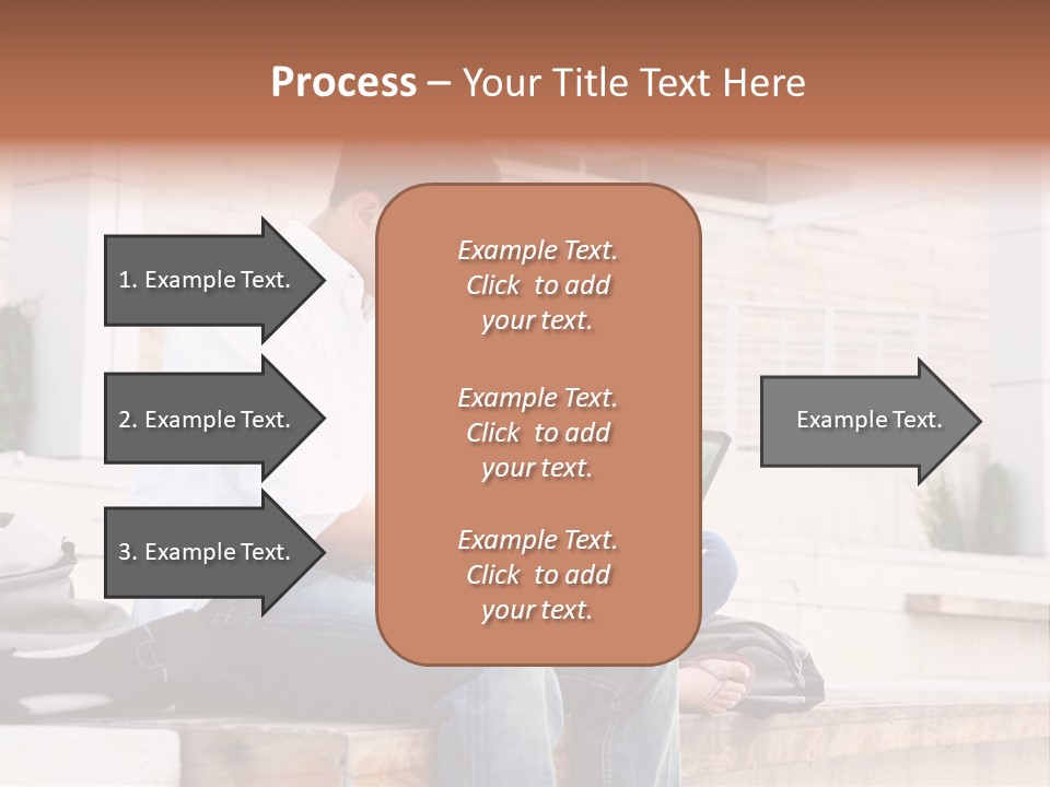 Attractive Students At College Studying Using A Laptop Computer PowerPoint Template