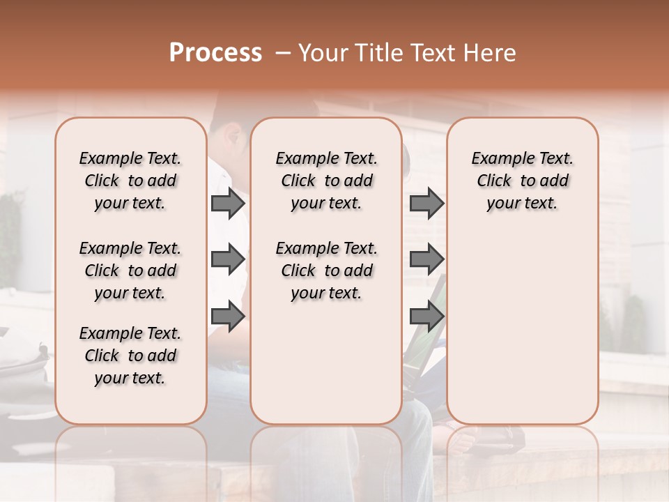 Attractive Students At College Studying Using A Laptop Computer PowerPoint Template
