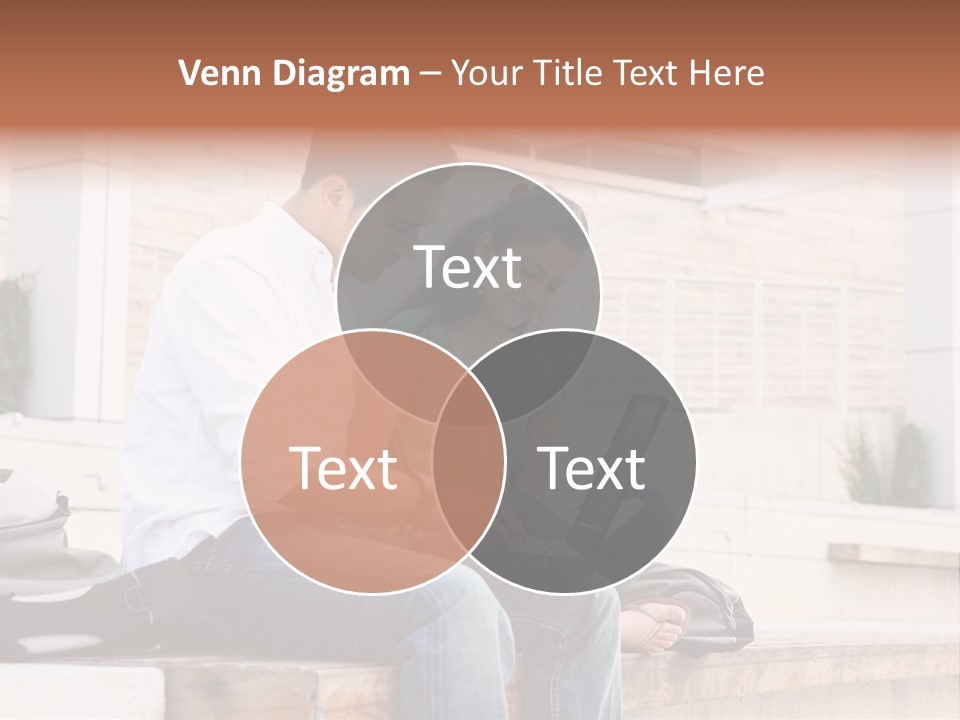 Attractive Students At College Studying Using A Laptop Computer PowerPoint Template