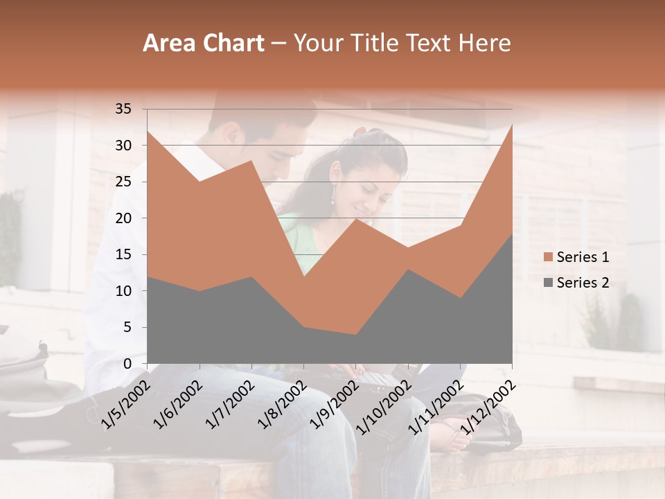 Attractive Students At College Studying Using A Laptop Computer PowerPoint Template