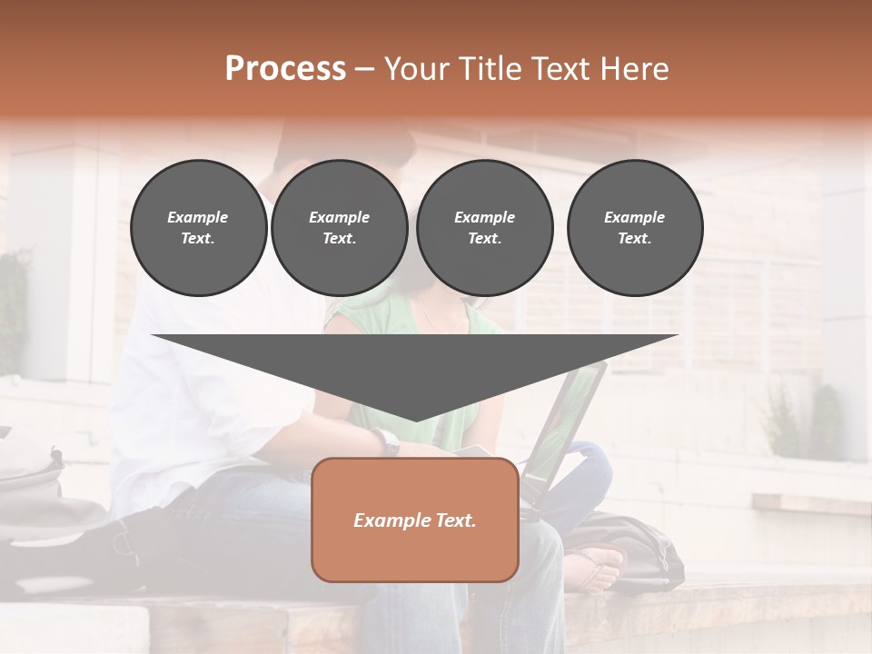 Attractive Students At College Studying Using A Laptop Computer PowerPoint Template