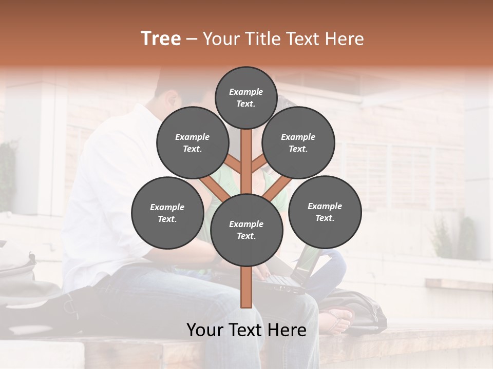 Attractive Students At College Studying Using A Laptop Computer PowerPoint Template