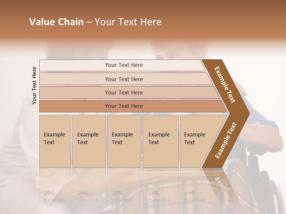 Health Care Worker And Elderly Woman In Wheelchair Needs Help PowerPoint Template