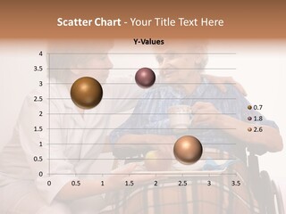 Health Care Worker And Elderly Woman In Wheelchair Needs Help PowerPoint Template