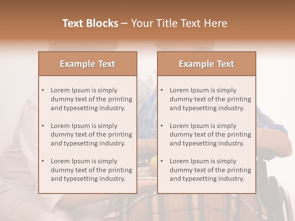 Health Care Worker And Elderly Woman In Wheelchair Needs Help PowerPoint Template