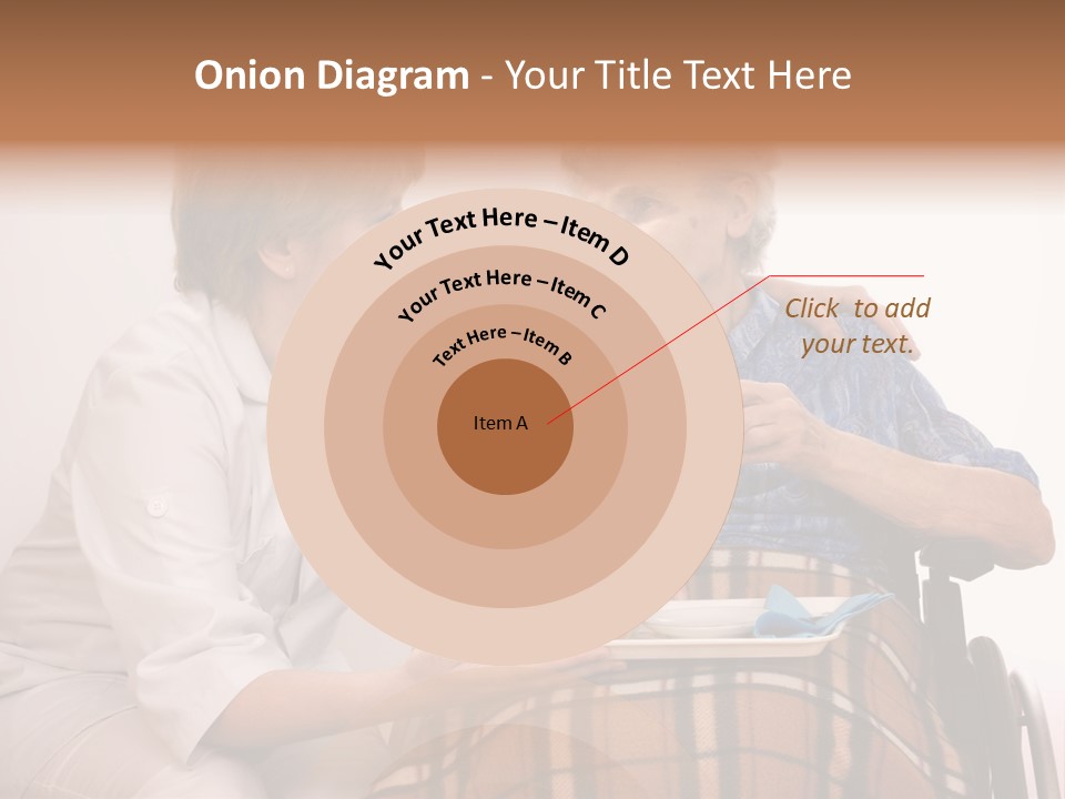 Health Care Worker And Elderly Woman In Wheelchair Needs Help PowerPoint Template