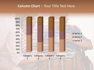 Health Care Worker And Elderly Woman In Wheelchair Needs Help PowerPoint Template