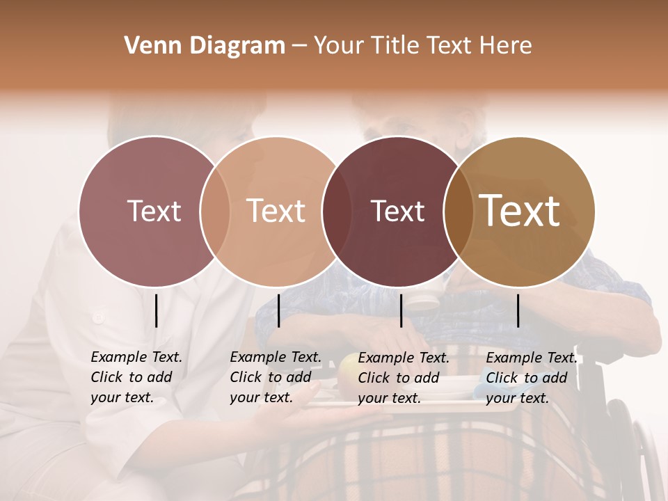 Health Care Worker And Elderly Woman In Wheelchair Needs Help PowerPoint Template