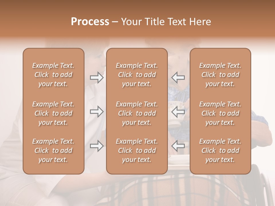 Health Care Worker And Elderly Woman In Wheelchair Needs Help PowerPoint Template