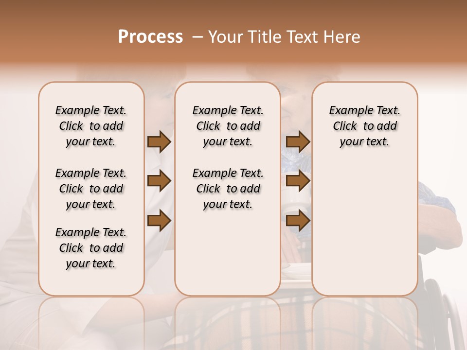 Health Care Worker And Elderly Woman In Wheelchair Needs Help PowerPoint Template