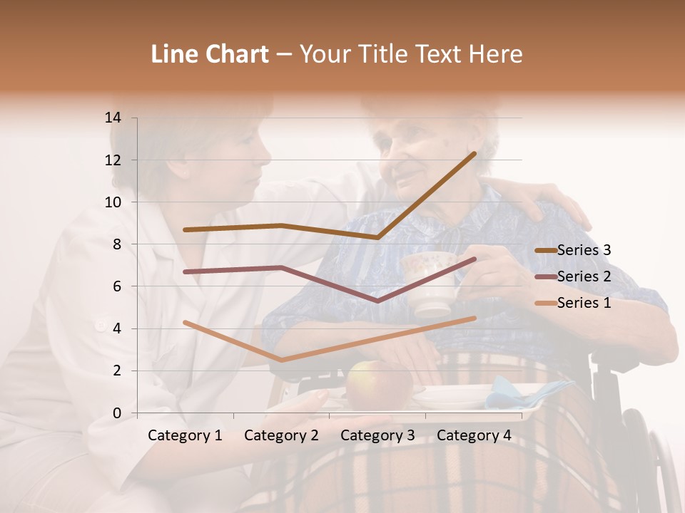 Health Care Worker And Elderly Woman In Wheelchair Needs Help PowerPoint Template
