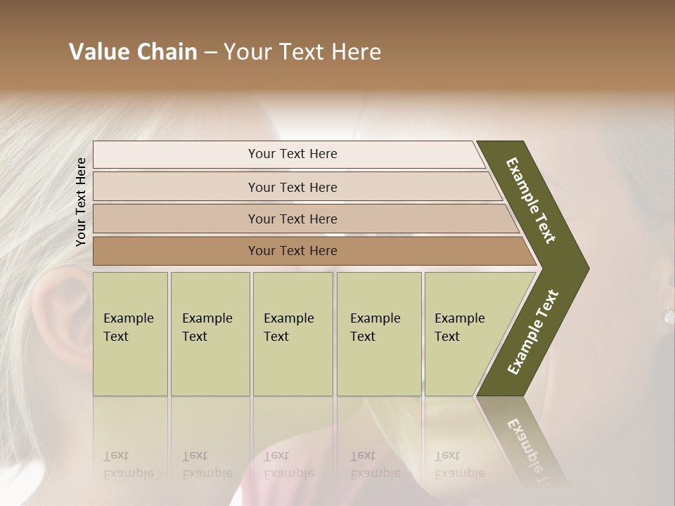 Young Girl Kissing Smiling Woman PowerPoint Template