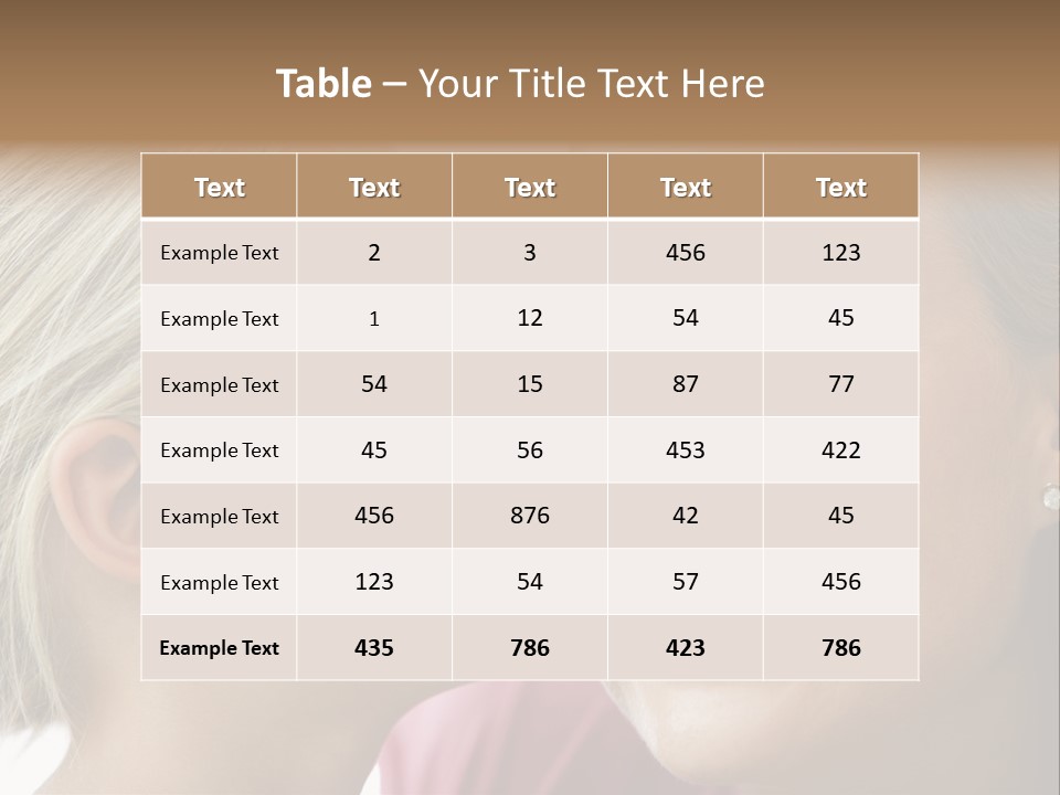 Young Girl Kissing Smiling Woman PowerPoint Template