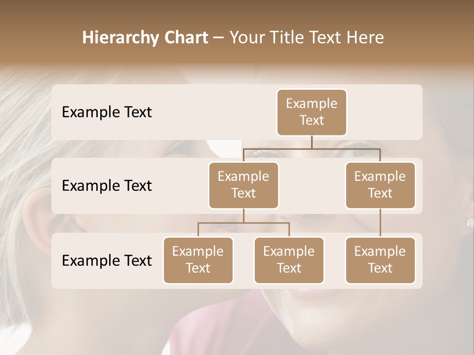 Young Girl Kissing Smiling Woman PowerPoint Template