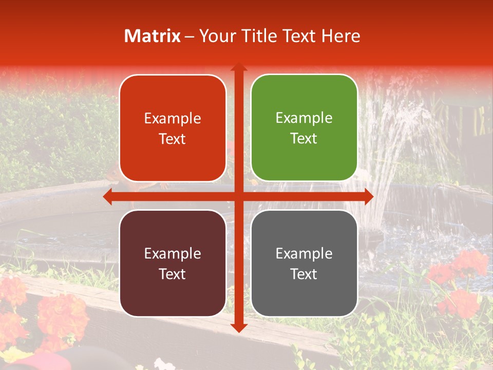 Squirrel At The Fountain PowerPoint Template