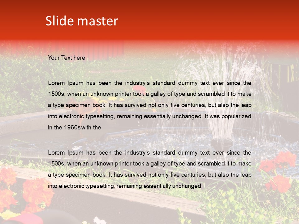 Squirrel At The Fountain PowerPoint Template