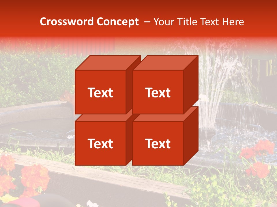 Squirrel At The Fountain PowerPoint Template