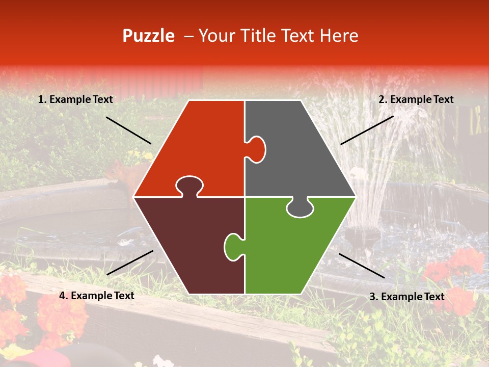 Squirrel At The Fountain PowerPoint Template