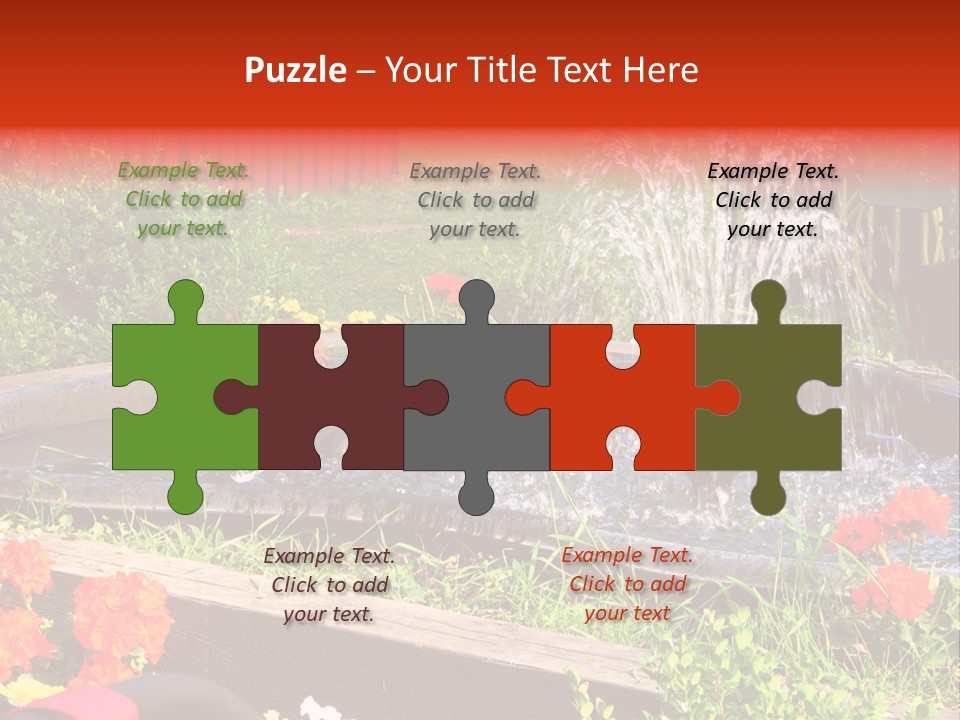 Squirrel At The Fountain PowerPoint Template