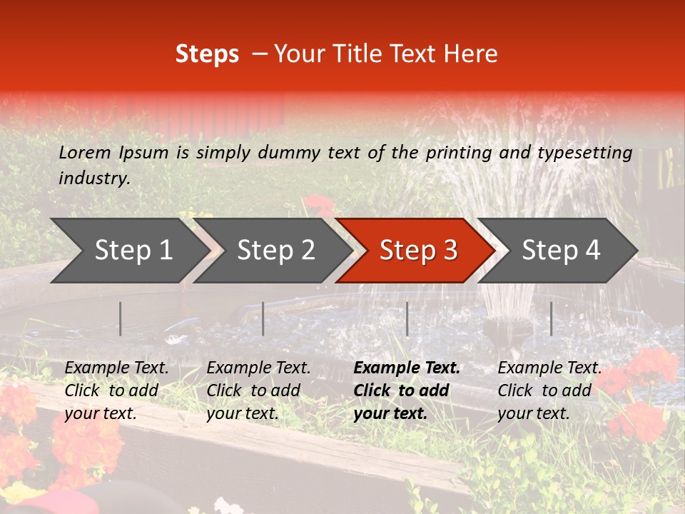 Squirrel At The Fountain PowerPoint Template
