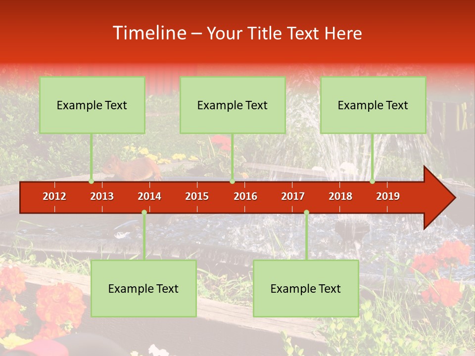 Squirrel At The Fountain PowerPoint Template