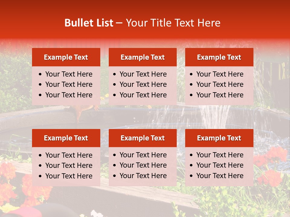 Squirrel At The Fountain PowerPoint Template