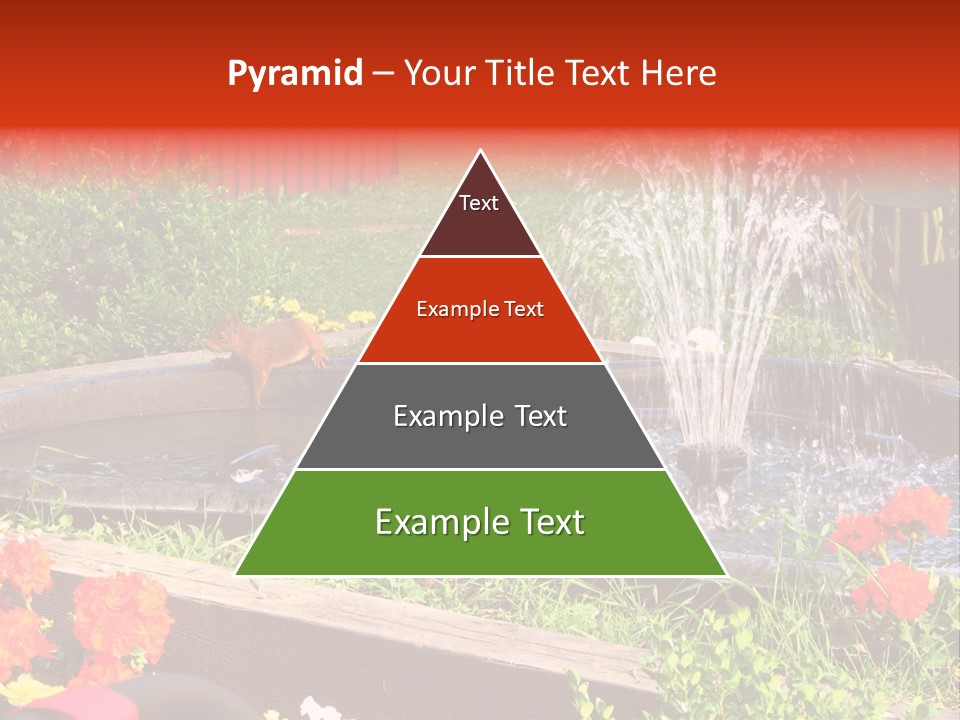 Squirrel At The Fountain PowerPoint Template