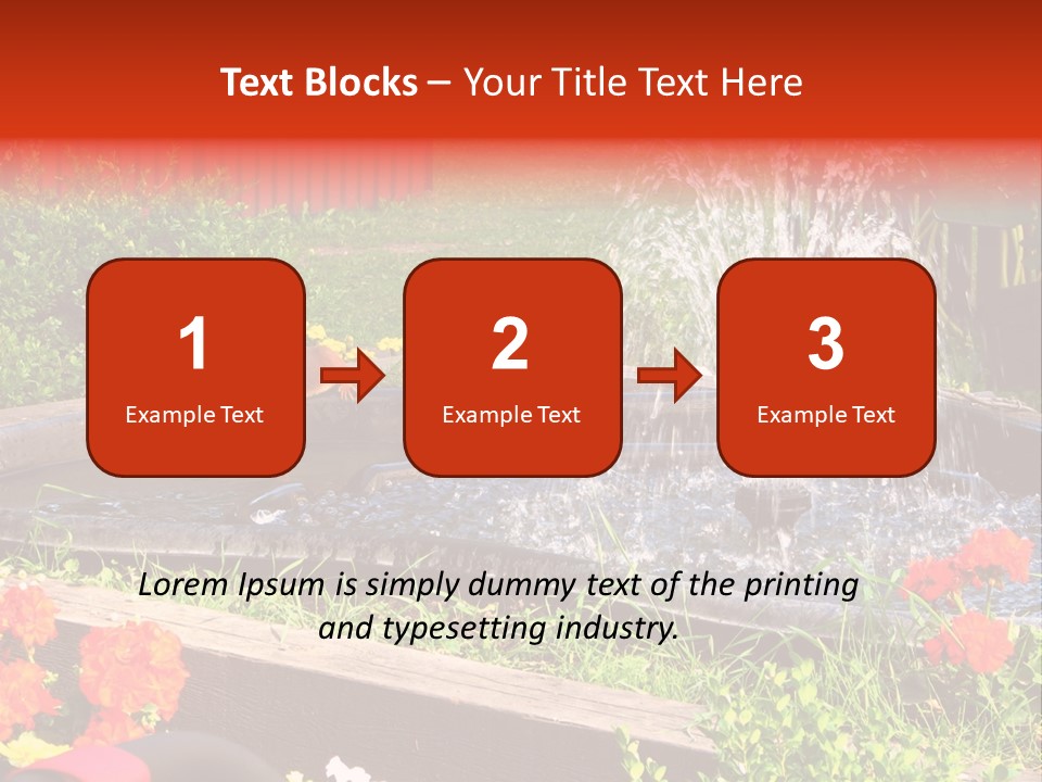 Squirrel At The Fountain PowerPoint Template