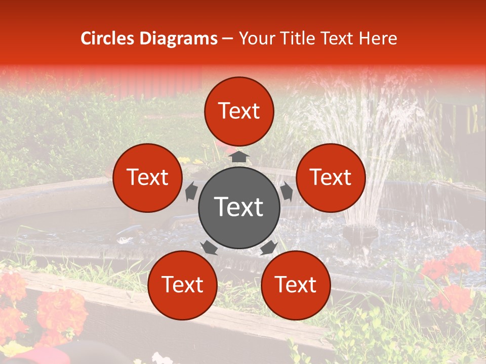 Squirrel At The Fountain PowerPoint Template