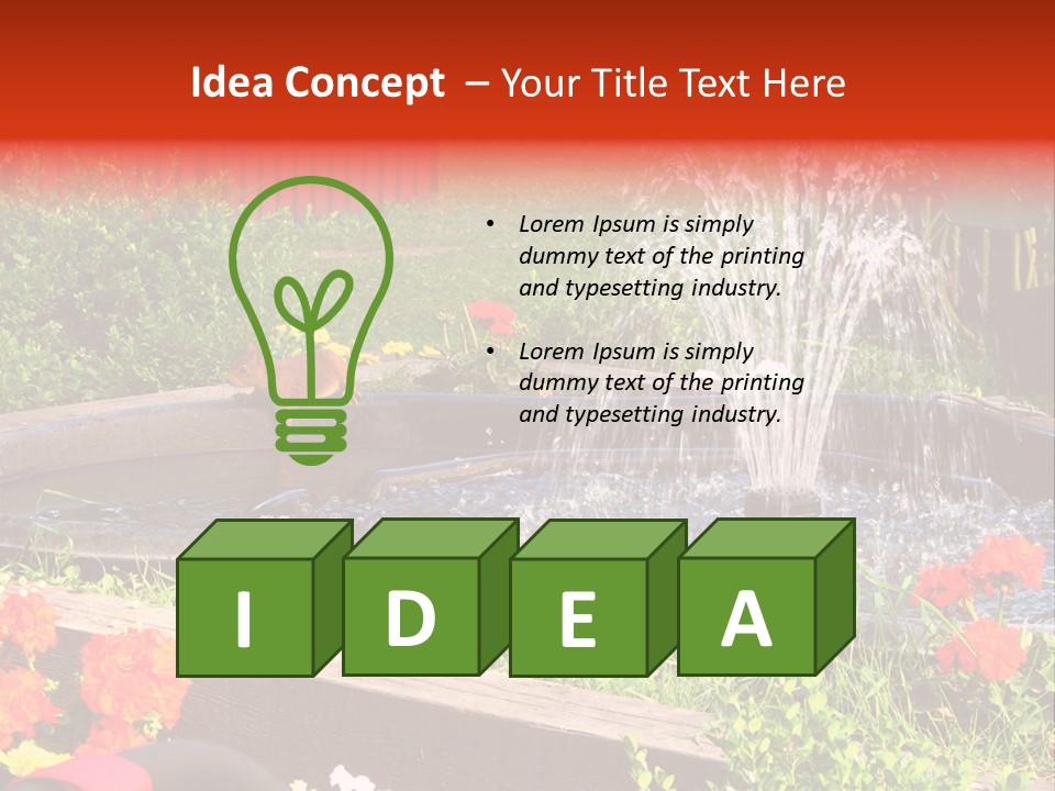 Squirrel At The Fountain PowerPoint Template