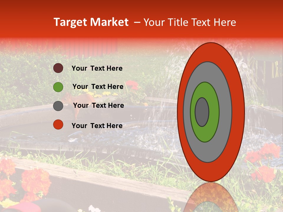 Squirrel At The Fountain PowerPoint Template