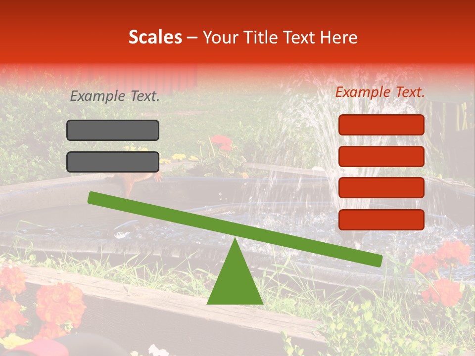 Squirrel At The Fountain PowerPoint Template