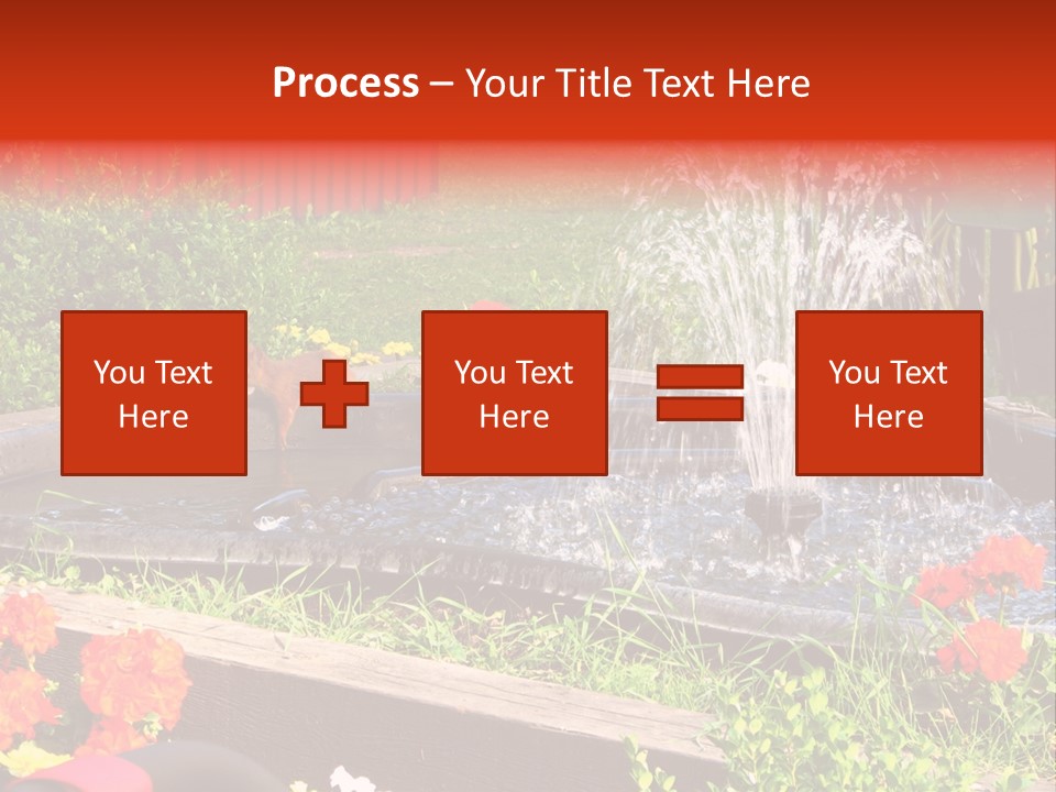 Squirrel At The Fountain PowerPoint Template