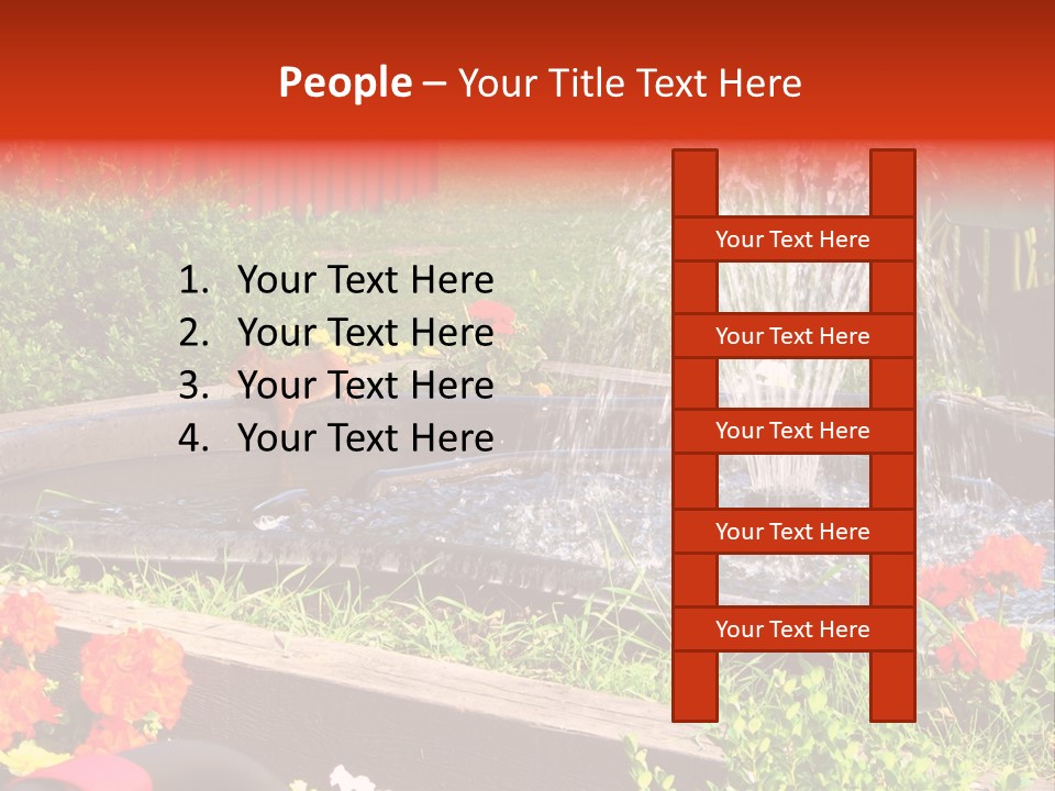 Squirrel At The Fountain PowerPoint Template