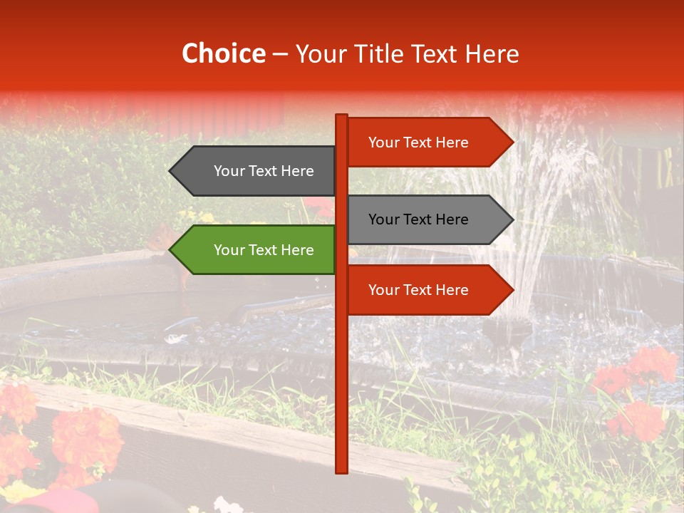 Squirrel At The Fountain PowerPoint Template