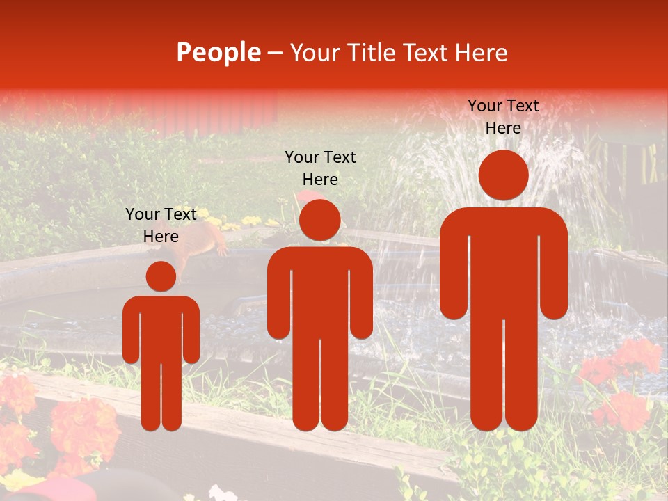 Squirrel At The Fountain PowerPoint Template