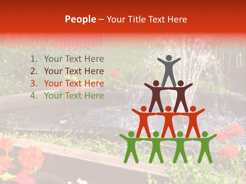 Squirrel At The Fountain PowerPoint Template